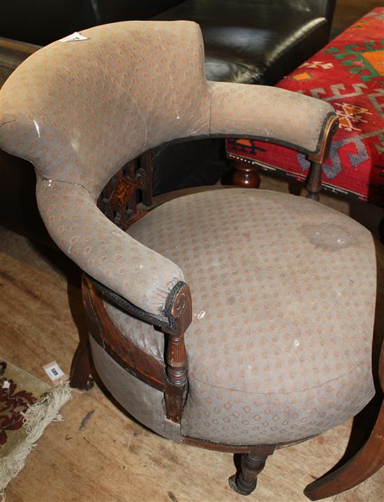 Inlaid tub chair(-)